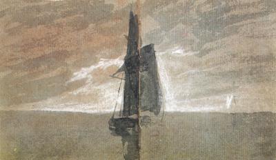 Sailing vessel at sea (mk31), Joseph Mallord William Turner